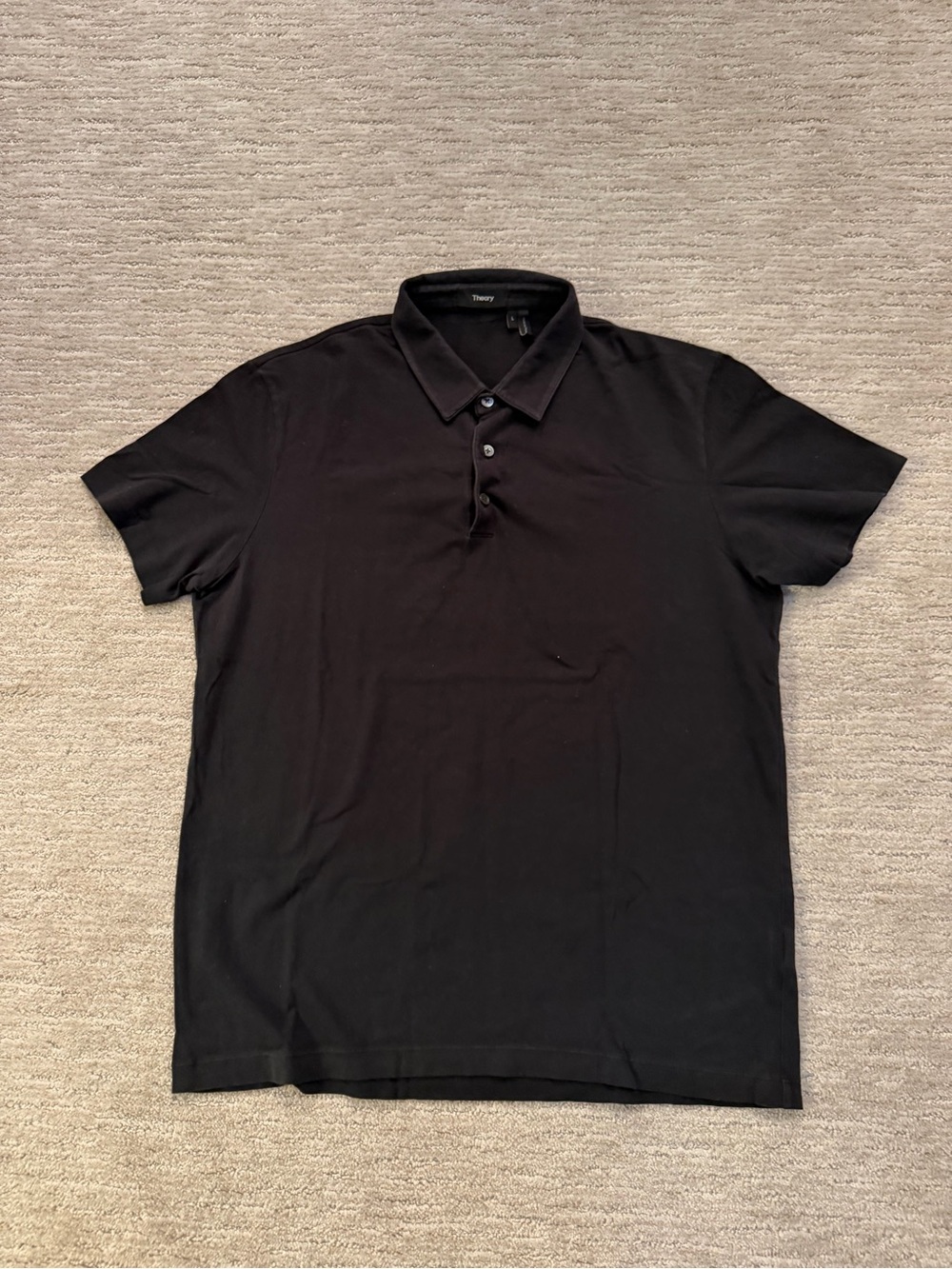 Theory Bron Black Polo Shirt